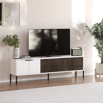TV Stand Noah - White, Walnut White
Walnut
