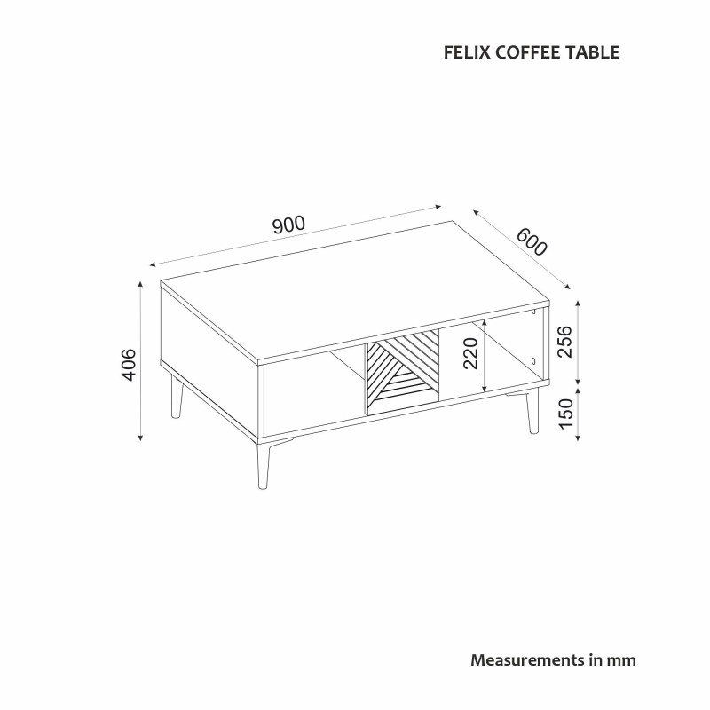 Coffee Table Felix - Anthracite Anthracite