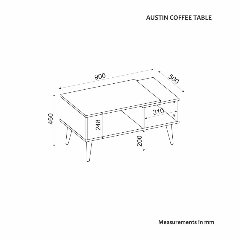 Coffee Table Austin - Travetine, Sapphire Oak Travertine
Sapphire Oak