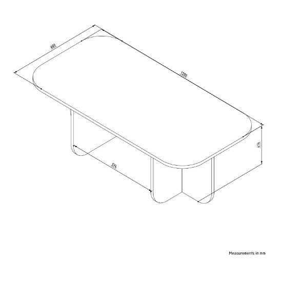 Coffee Table Becaj - Sapphire Oak Sapphire Oak
