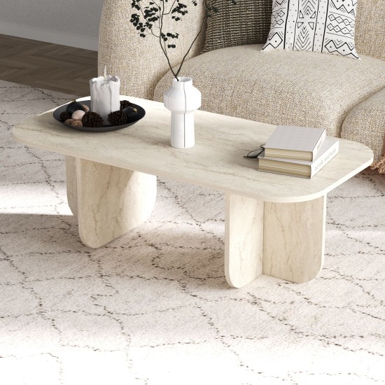 Coffee Table Becaj - Travertine Travertine Coffee Table Becaj - Travertine Travertine