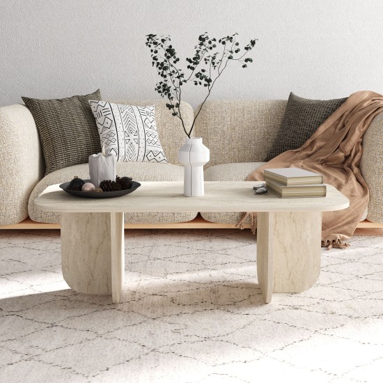 Coffee Table Becaj - Travertine Travertine Coffee Table Becaj - Travertine Travertine