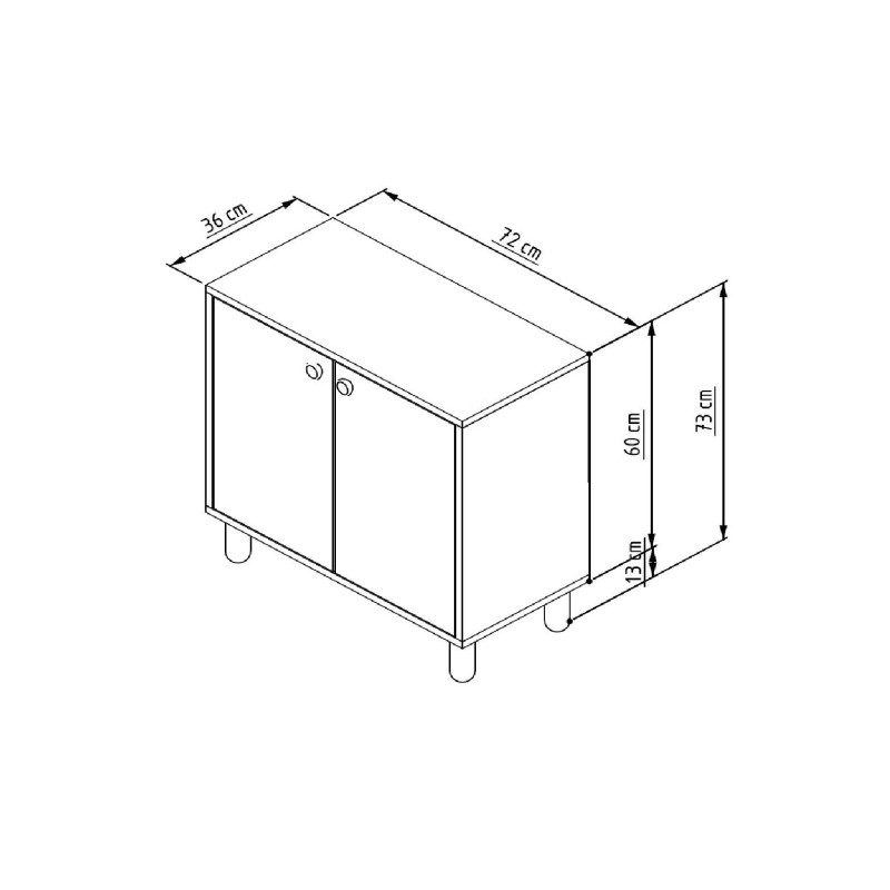 Multi Purpose Cabinet Lina - Sapphire Oak Sapphire Oak