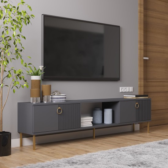 TV Stand Paye - Anthracite Anthracite TV Stand Paye - Anthracite Anthracite