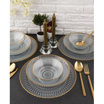 Dinner Set (12 Pieces) Selen 12YTAY Transparent