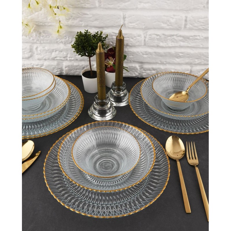 Dinner Set (12 Pieces) Selen 12YTAY Transparent