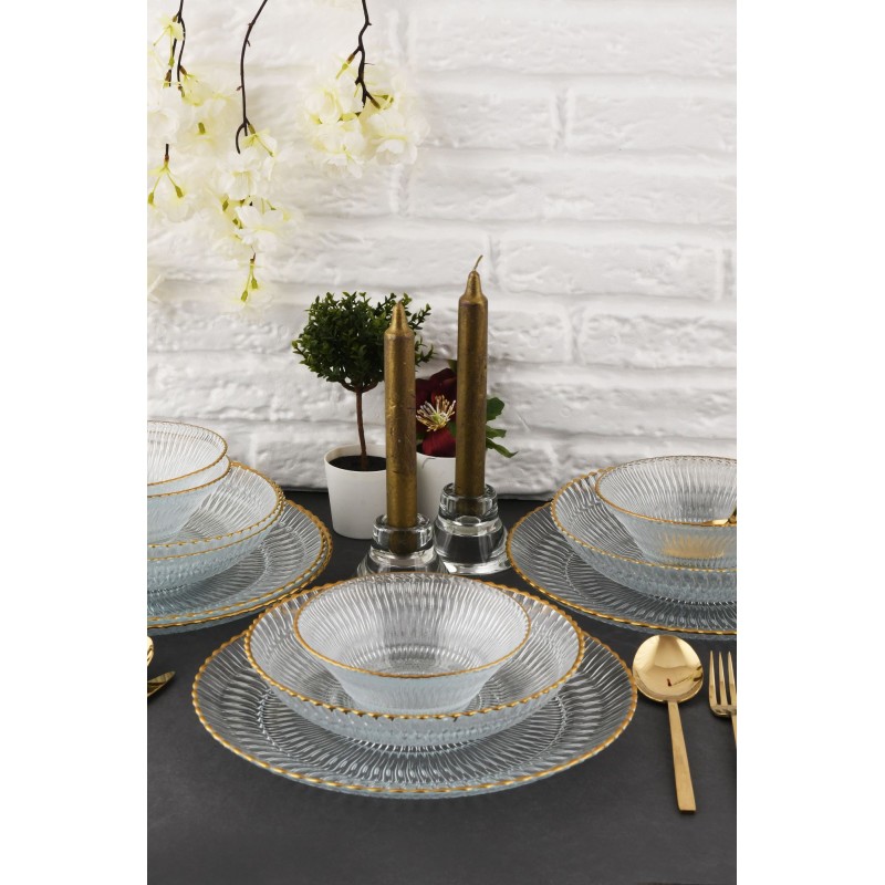 Dinner Set (12 Pieces) Selen 12YTAY Transparent