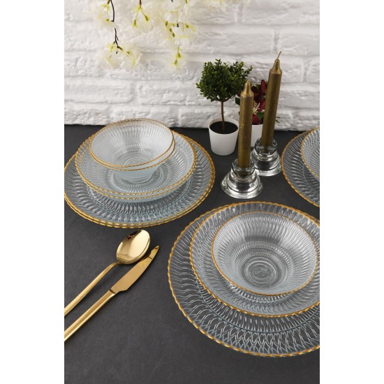 Dinner Set (12 Pieces) Selen 12YTAY Transparent