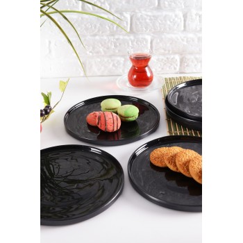 Dessert Plate Set (6 Pieces) Milano 6PTAD Anthracite