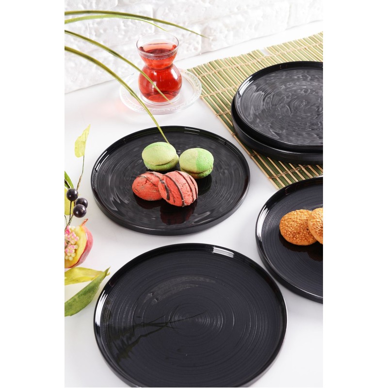 Dessert Plate Set (6 Pieces) Milano 6PTAD Anthracite