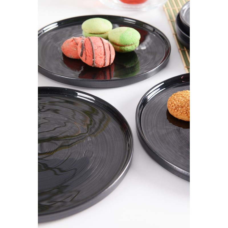 Dessert Plate Set (6 Pieces) Milano 6PTAD Anthracite