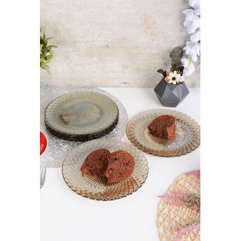 Dessert Plate Set (6 Pieces) Belinda 6PTFS Fume