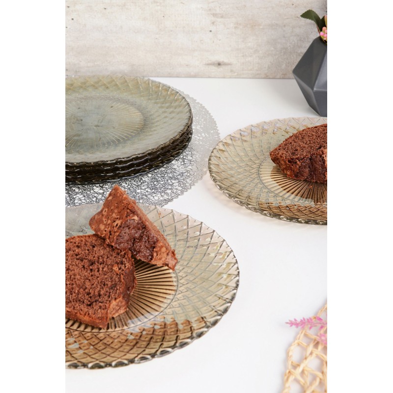 Dessert Plate Set (6 Pieces) Belinda 6PTFS Fume