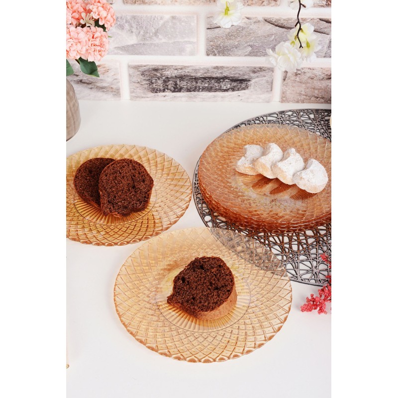 Dessert Plate Set (6 Pieces) Belinda 6PTAS Amber