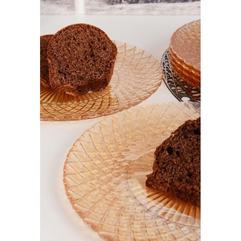 Dessert Plate Set (6 Pieces) Belinda 6PTAS Amber
