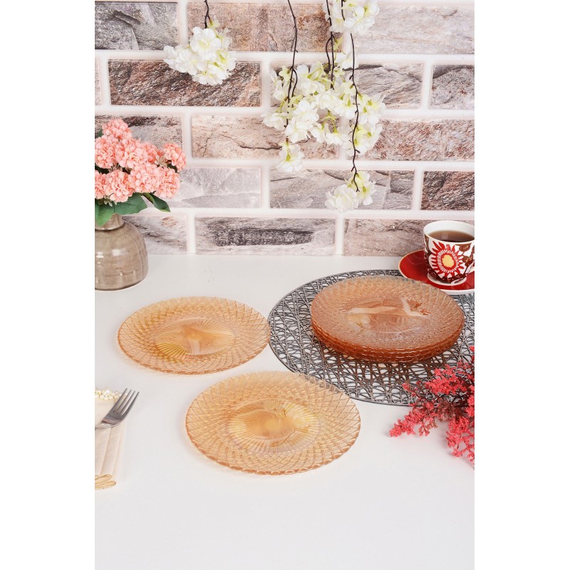 Dessert Plate Set (6 Pieces) Belinda 6PTAS Amber