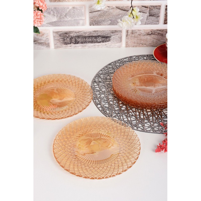 Dessert Plate Set (6 Pieces) Belinda 6PTAS Amber