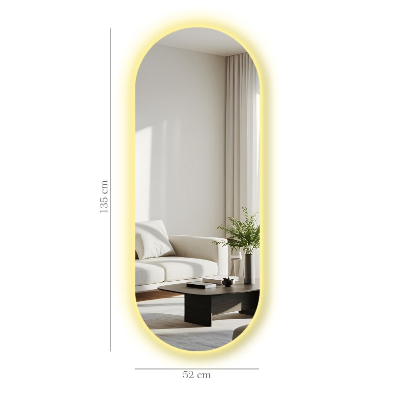 Mirror with Led Lighting 52135Ledayna-004 Multicolor