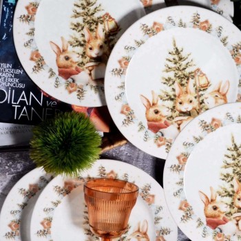 Dessert Plate Set (6 Pieces) BEV0567 Multicolor