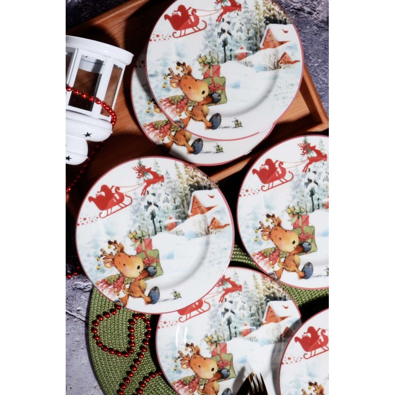 Dessert Plate Set (6 Pieces) BEV0562 Multicolor