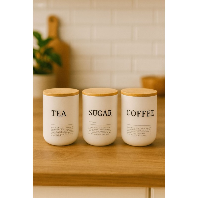 Jar Set (3 Pieces) PODIYZ1326 White