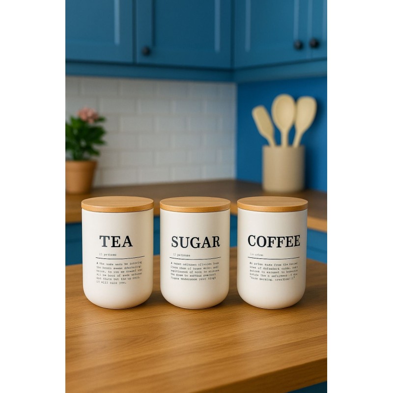 Jar Set (3 Pieces) PODIYZ1326 White