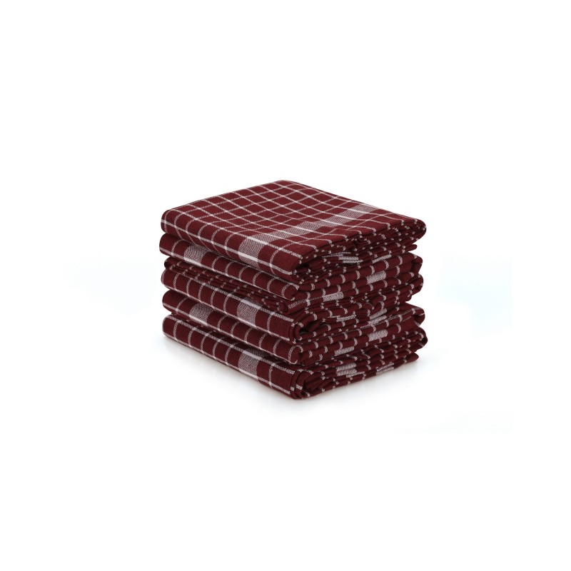 Wash Towel Set (10 Pieces) Küp - Claret Red Claret Red
White