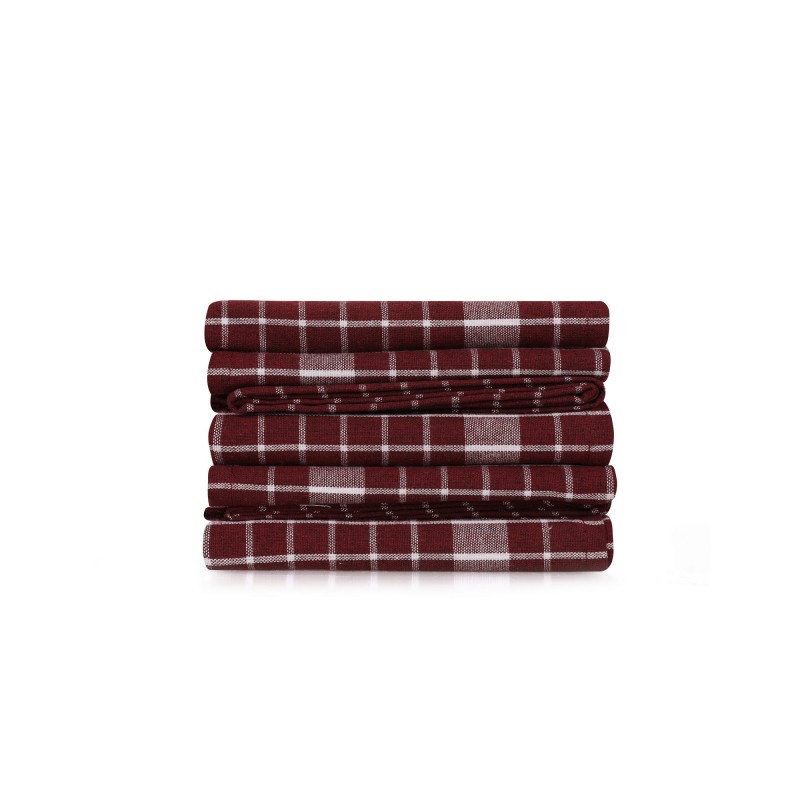 Wash Towel Set (10 Pieces) Küp - Claret Red Claret Red
White