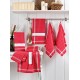 Hermia Wash Towel Set (10 Pieces) Küp - Red Red
White