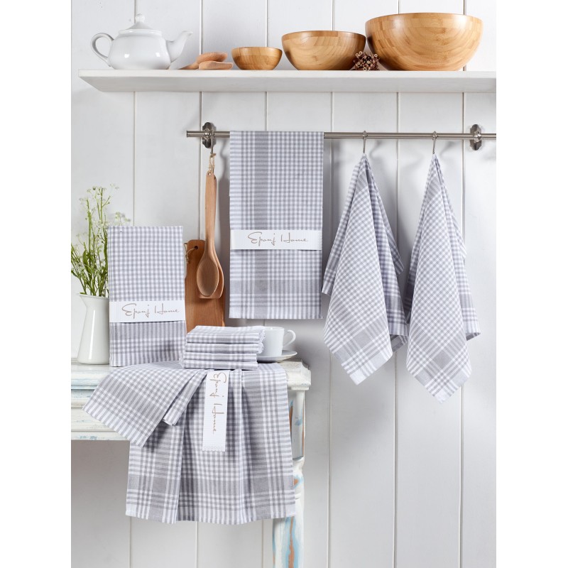 Hermia Wash Towel Set (10 Pieces) Pötikareli - Grey Grey
White