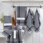 Wash Towel Set (10 Pieces) Pötikareli - Black Black
White