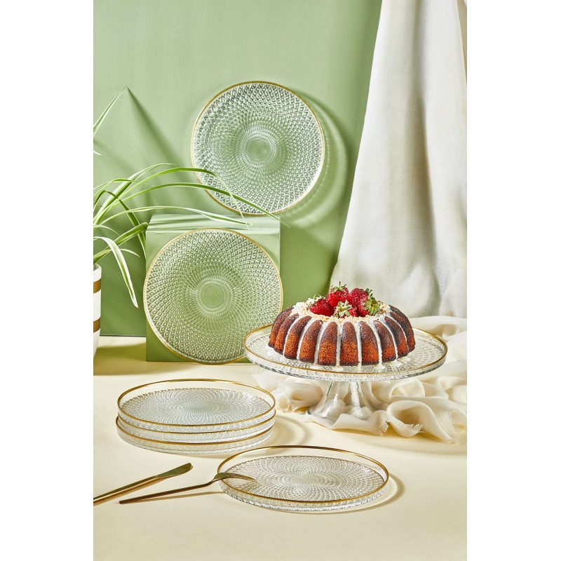 Dessert Plate Set (7 Pieces) Mina Transparent