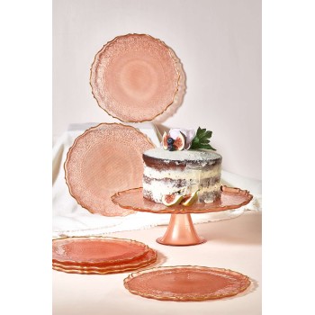 Dessert Plate Set (7 Pieces) Goblen - Rose Rose