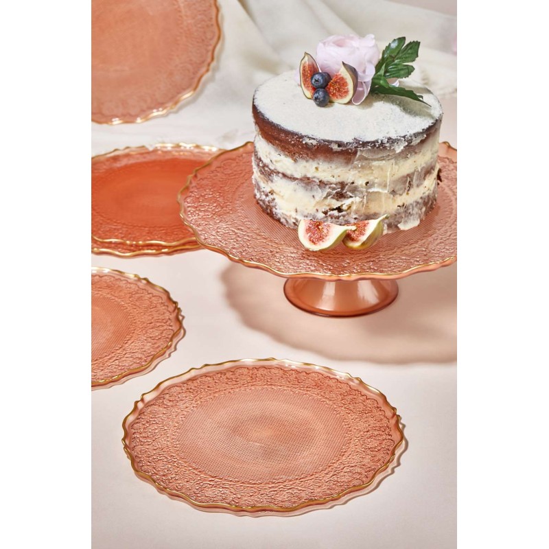 Dessert Plate Set (7 Pieces) Goblen - Rose Rose