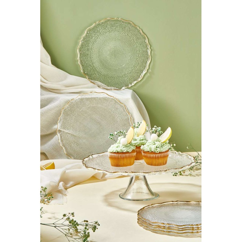 Dessert Plate Set (7 Pieces) Goblen - Transparent Transparent
