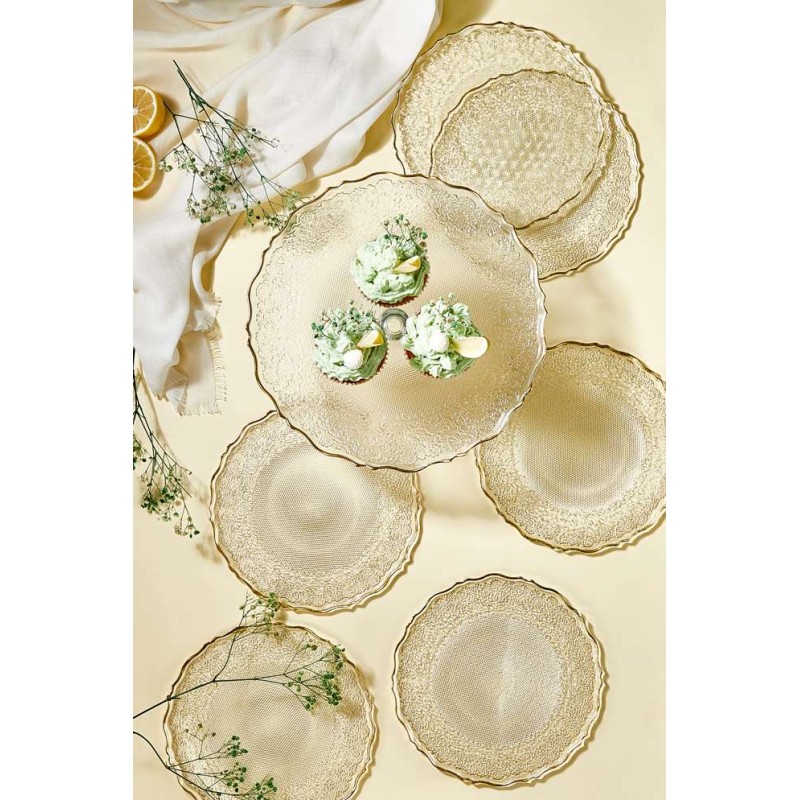 Dessert Plate Set (7 Pieces) Goblen - Transparent Transparent