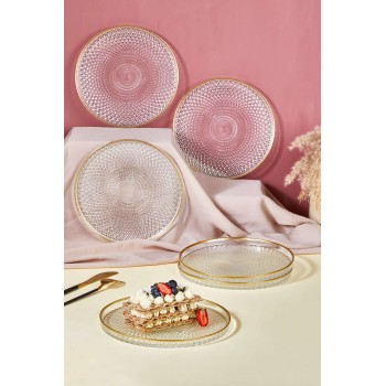 Dessert Plate Set (6 Pieces) Mina Transparent