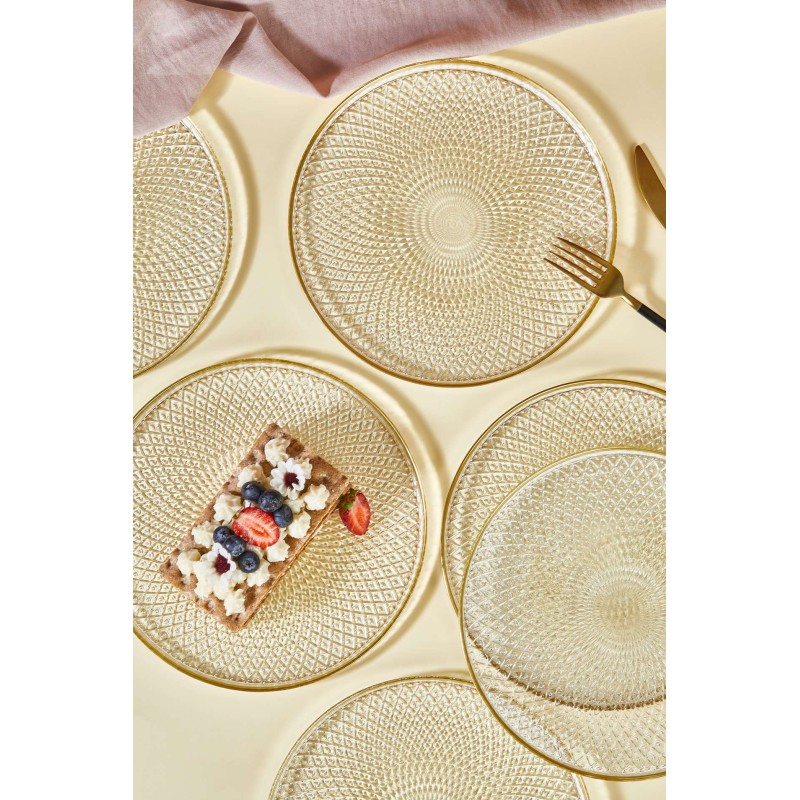 Dessert Plate Set (6 Pieces) Mina Transparent