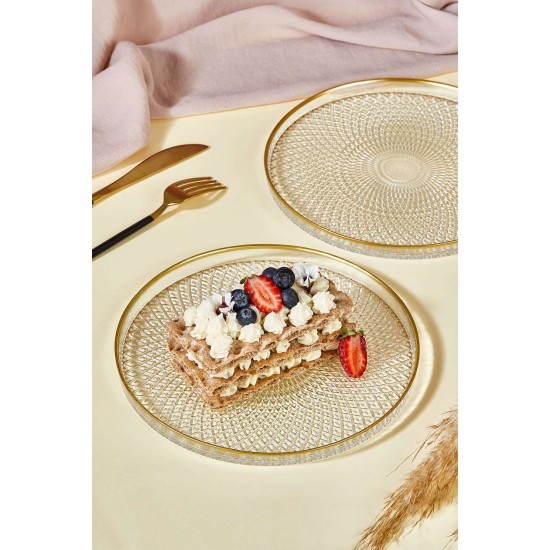Dessert Plate Set (6 Pieces) Mina Transparent