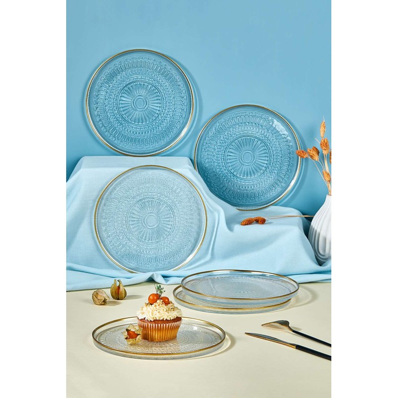 Dessert Plate Set (6 Pieces) Serenity Transparent
