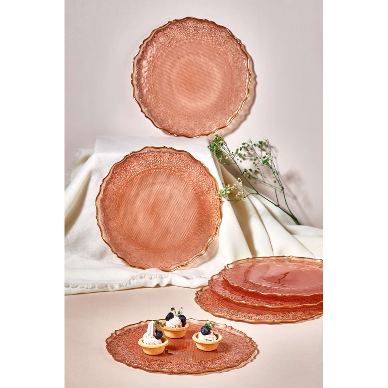 Dessert Plate Set (6 Pieces) Goblen - Rose Rose