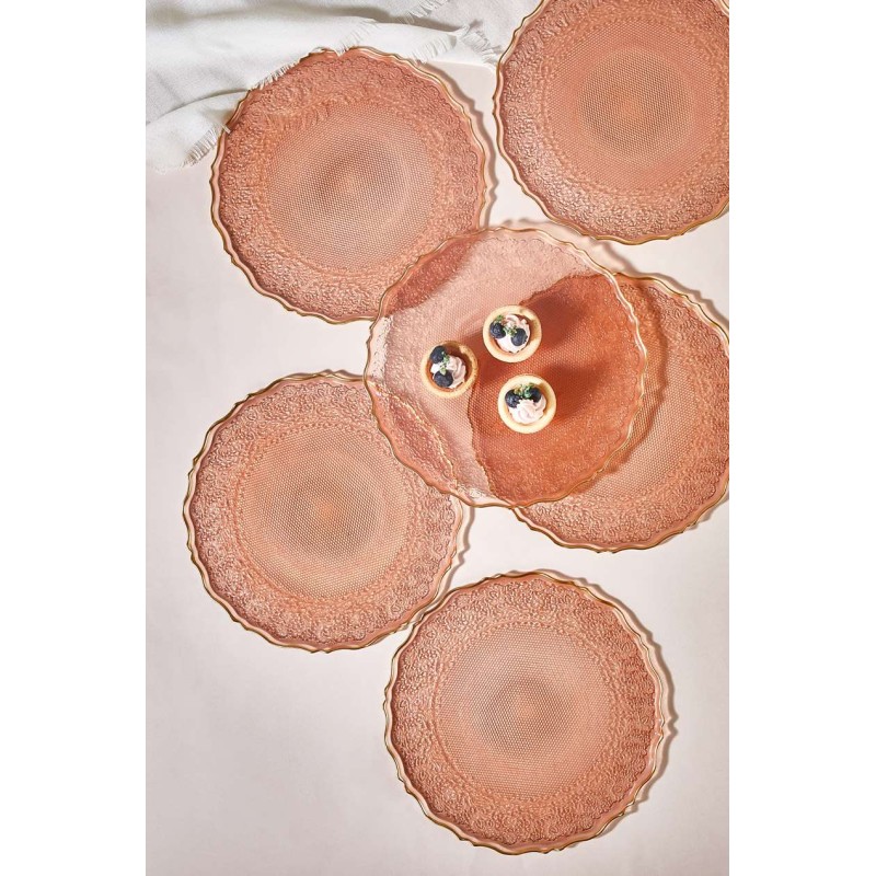 Dessert Plate Set (6 Pieces) Goblen - Rose Rose