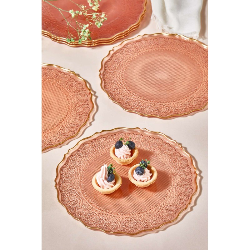 Dessert Plate Set (6 Pieces) Goblen - Rose Rose