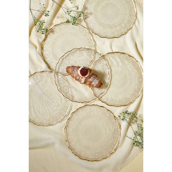 Dessert Plate Set (6 Pieces) Goblen - Transparent Transparent Dessert Plate Set (6 Pieces) Goblen - Transparent Transparent