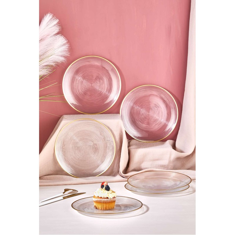 Dessert Plate Set (6 Pieces) Ares Transparent