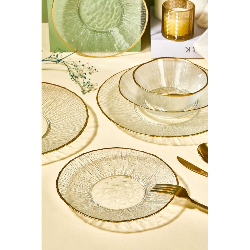 Dinner Set (24 Pieces) Ekol Transparent