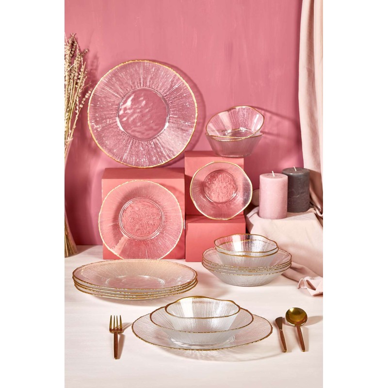 Dinner Set (18 Pieces) Ekol Transparent