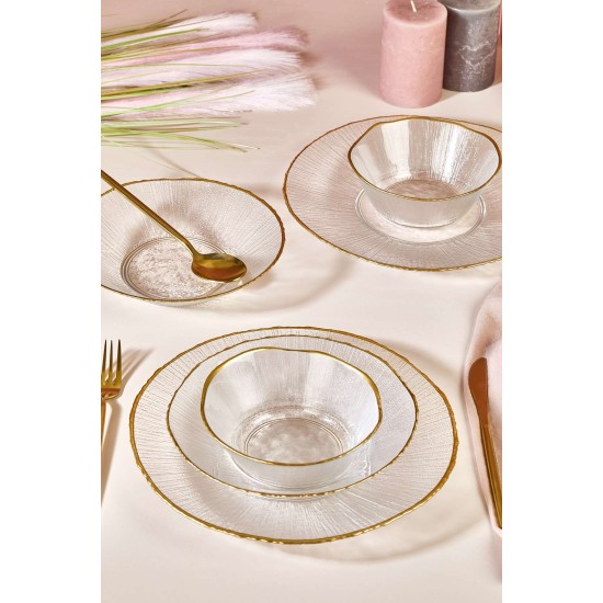 Dinner Set (18 Pieces) Ekol Transparent