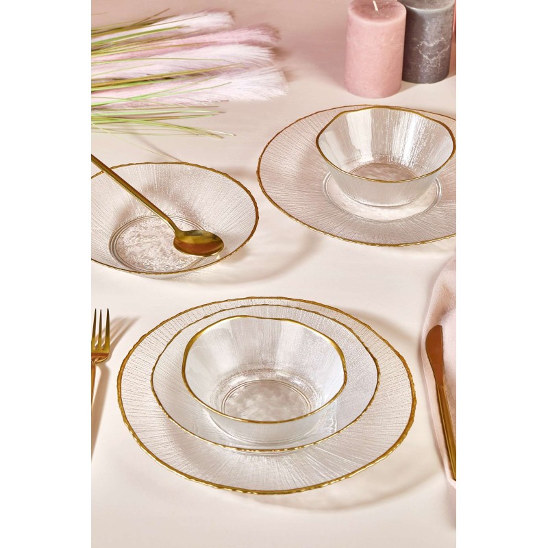 Dinner Set (18 Pieces) Ekol Transparent