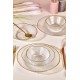 Dinner Set (18 Pieces) Ekol Transparent